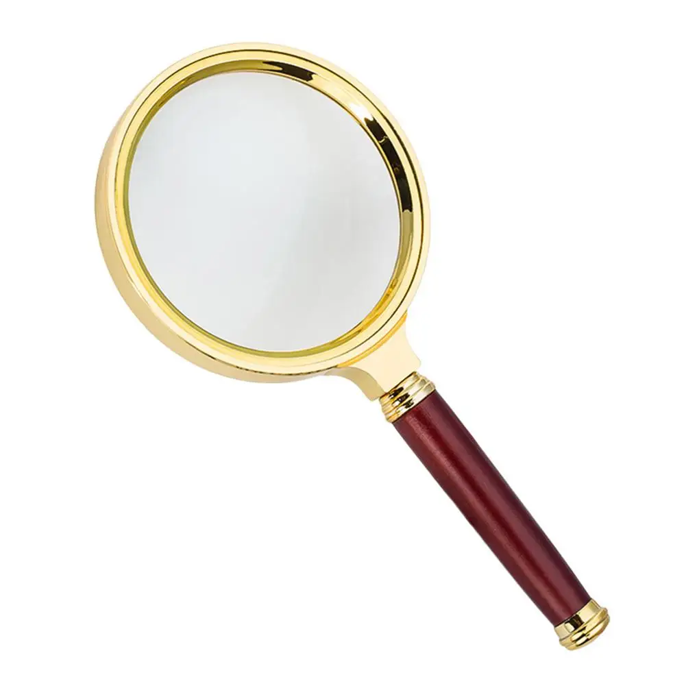 60mm 6X Gold Wooden Handle Handheld Magnifier Magnifying Tool Glass Lens Loupe Reading Jewelry
60mm 6X Gold Wooden Handle Handheld Magnifier Magnifying Tool Glass Lens Loupe Reading Jewelry