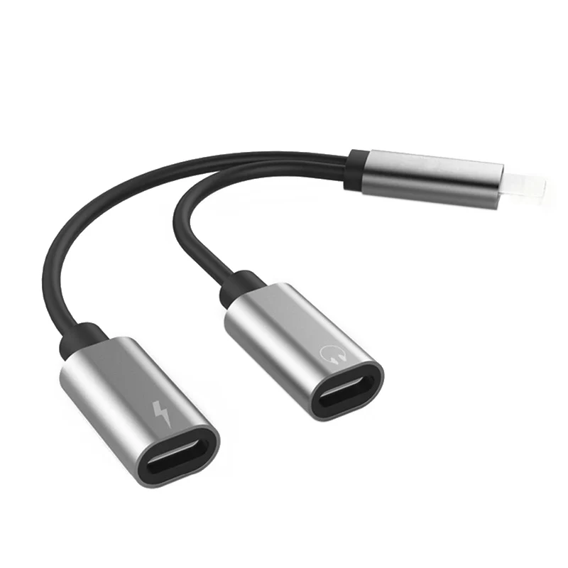 Charging Audio 2 in 1 Earphones Adapter Cable Call Splitter Aluminum Converter Support Call For IOS10.3 11 For iPhone 8 7 7 Pl
Charging Audio 2 in 1 Earphones Adapter Cable Call Splitter Aluminum Converter Support Call For IOS10.3 11 For iPhone 8 7 7 Pl