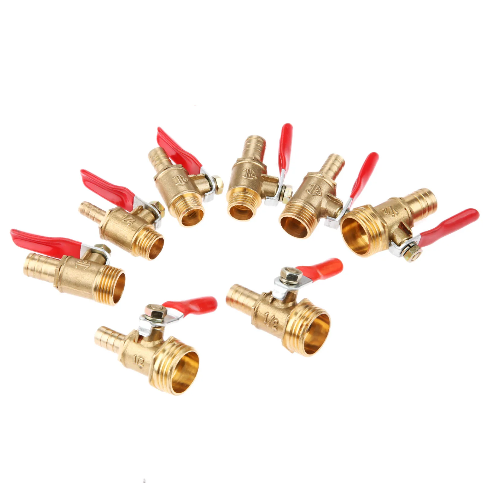 Brass Ball Valve 1/4'' 3/8" 1/2'' Male to 6/8/10/12mm Straight Barbed Connector Joint Copper Plumbing Fitting Coupler Adapter
Brass Ball Valve 1/4'' 3/8" 1/2'' Male to 6/8/10/12mm Straight Barbed Connector Joint Copper Plumbing Fitting Coupler Adapter