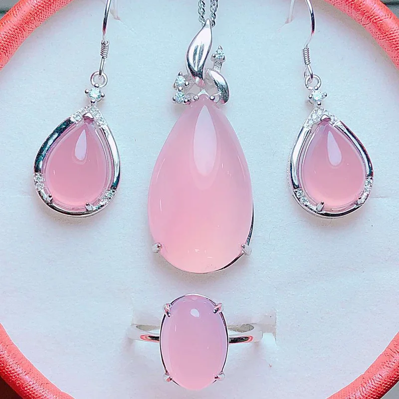 Yu Xin Yuan Jade Jewelry Set Natural Jade Medullary 925 Silver Pendant Ring Earring Women Girl Jewelry Set
Yu Xin Yuan Jade Jewelry Set Natural Jade Medullary 925 Silver Pendant Ring Earring Women Girl Jewelry Set