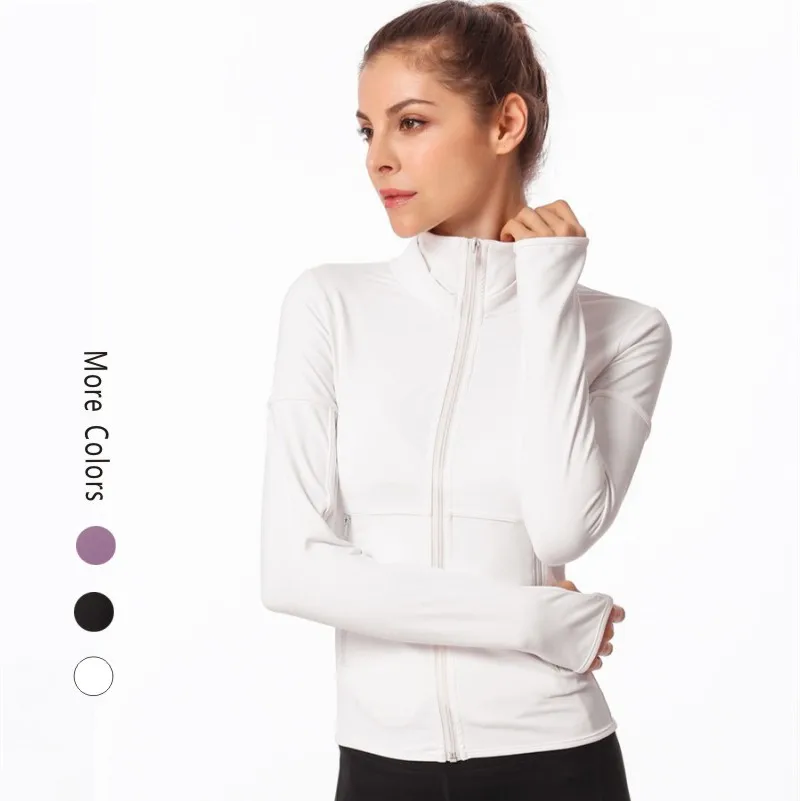 Фото Fitness Clothing Slim Zipper Yoga Top Running Long Sleeve Jacket Female | Спорт и развлечения