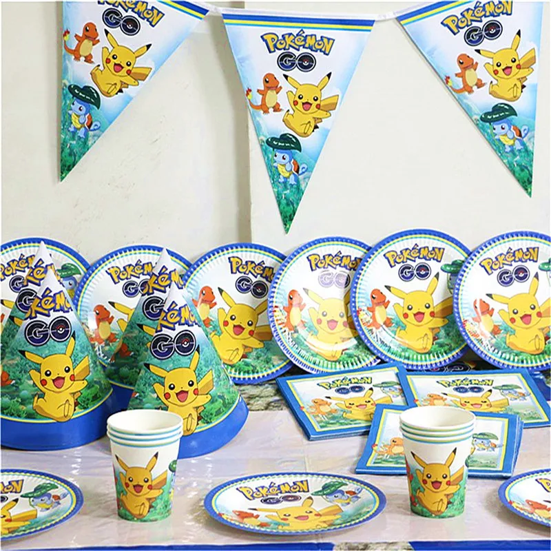 91pcs/set Pokemon Go Theme Birthday Decoration 10Person Use Firend Big Party Set Tableware Set Paper Dish Cup Straw Banners Bags
91pcs/set Pokemon Go Theme Birthday Decoration 10Person Use Firend Big Party Set Tableware Set Paper Dish Cup Straw Banners Bags