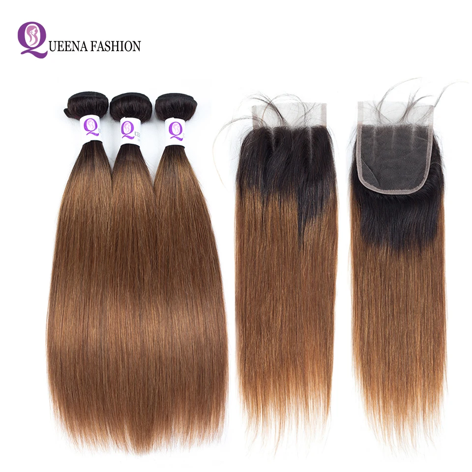 Pre-Colored Brazilian Ombre Bundles With Closure T1b/30 T1b/27 Two Tone Color Ombre Straight Human Hair Bundles With CLosure
Pre-Colored Brazilian Ombre Bundles With Closure T1b/30 T1b/27 Two Tone Color Ombre Straight Human Hair Bundles With CLosure