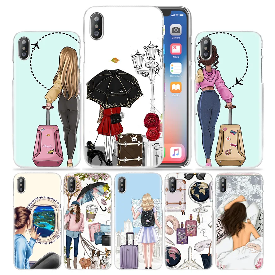 Vogue Girl Travel Case for iPhone XS Max XR X 10 7 7S 8 6 6S Plus 5S SE 5 4S 4 5C Clear Hard PC Luruxy Plastic Phone Cover Coque
Vogue Girl Travel Case for iPhone XS Max XR X 10 7 7S 8 6 6S Plus 5S SE 5 4S 4 5C Clear Hard PC Luruxy Plastic Phone Cover Coque
