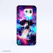 3100G Space Skull Ttj Print Hard Transparent Case Cover for Galaxy S3 S4 S5 & Mini S6 S7 & edge