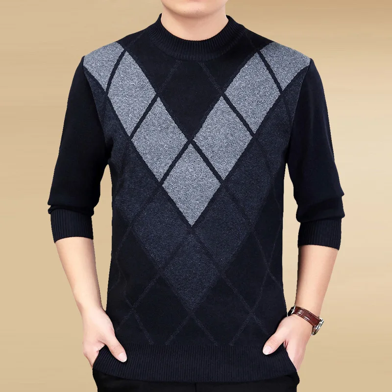 Autumn Men Sweater Pullover Korean Brand Casual Male Tops Clothes Plaid Pullover Sweater Men Outerwear Homme Christmas Sweater
Autumn Men Sweater Pullover Korean Brand Casual Male Tops Clothes Plaid Pullover Sweater Men Outerwear Homme Christmas Sweater