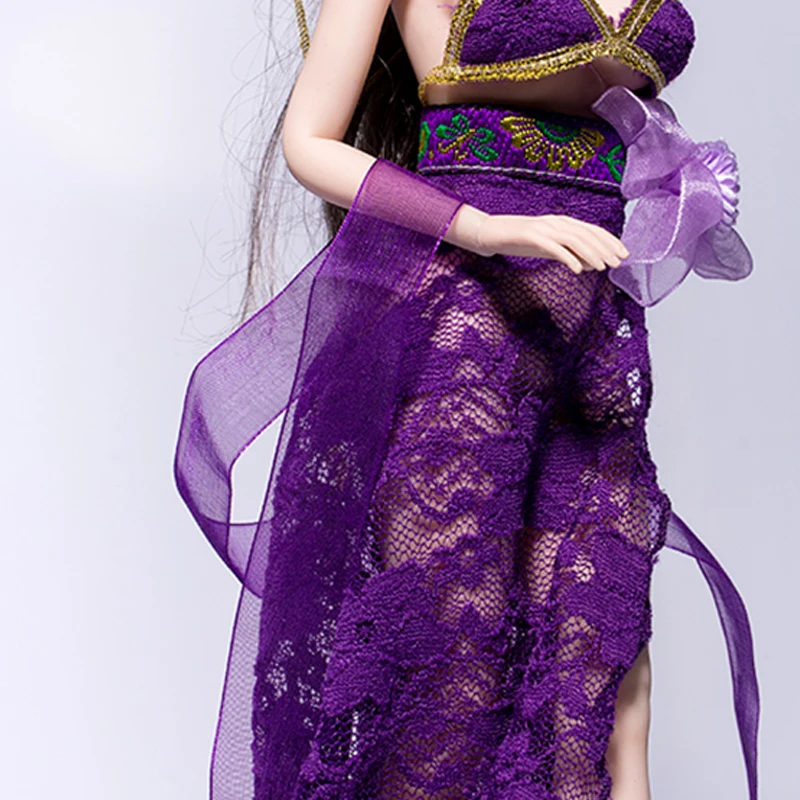 b6bcd3e1b50be94d1c83176b6995ca9f_1-6-Female-Ancient-brothel-courtesan-dancer-Sexy-open-long-skirt-Dress-Purple-Flower-Fit-12Inch