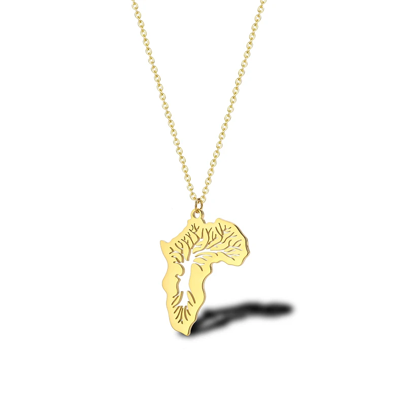 African Map Necklace In Stainless Steel Africa Map Tree of Life Necklaces Jewelry For Women Men
African Map Necklace In Stainless Steel Africa Map Tree of Life Necklaces Jewelry For Women Men