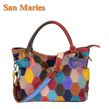 San Maries In Stock!Real 100% Genuine Leather Bags Women Hobo Patchwork Handbags Ladies Tote Bag Colorful Purses Dropshipping
San Maries In Stock!Real 100% Genuine Leather Bags Women Hobo Patchwork Handbags Ladies Tote Bag Colorful Purses Dropshipping