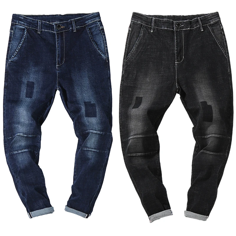 Plus Size Jeans Male 2019 Spring New Men's Fashion Slim Fit Ripped Jeans Elastic Casual Trousers Brand Clothes Blue Black
Plus Size Jeans Male 2019 Spring New Men's Fashion Slim Fit Ripped Jeans Elastic Casual Trousers Brand Clothes Blue Black