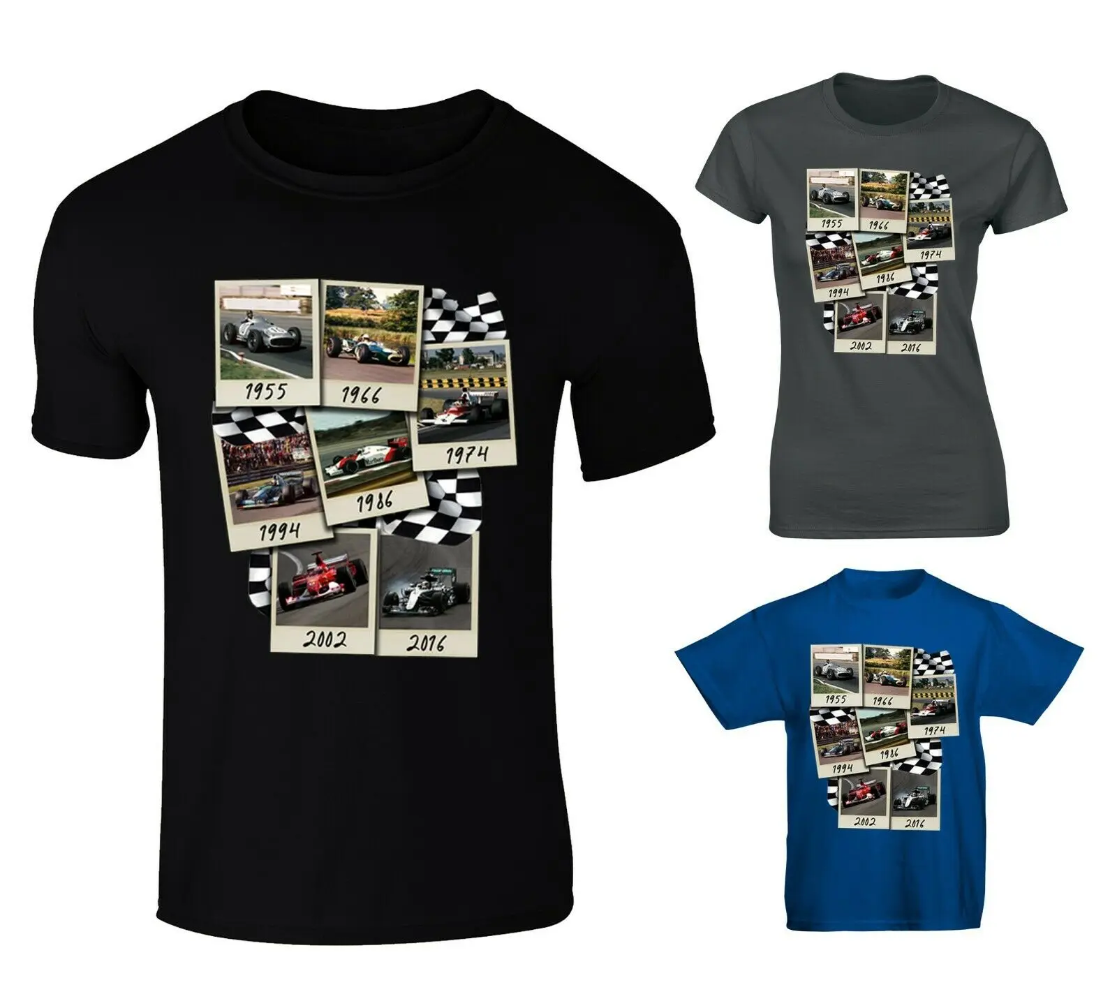 Formula F Cars 1 One Retro Photos Each Decade T-shirt - Mens, Womens, Kids Sizes
Formula F Cars 1 One Retro Photos Each Decade T-shirt - Mens, Womens, Kids Sizes