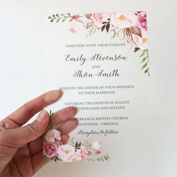 Customized 60pcs per Lot Rustic Watercolor Style 5x7inch Frosted Acrylic Invitation Cards Ship to SAUDI ARABIA Only
Customized 60pcs per Lot Rustic Watercolor Style 5x7inch Frosted Acrylic Invitation Cards Ship to SAUDI ARABIA Only