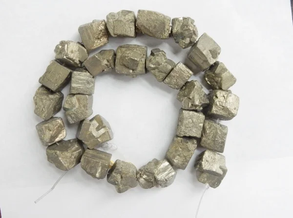 Очаровательные 15 мм безалкогольные бусинки пирита около 25 шт|pyrite beads|pyrite nugget