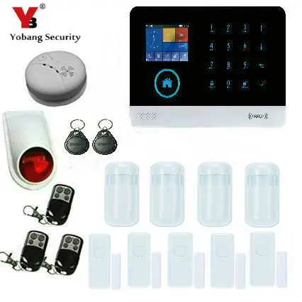Yobang Security RFID WIFI GPRS APP Remote Control Smoke Detector Sensor GSM Alarm System For Home Security Wireless Indoor Siren
Yobang Security RFID WIFI GPRS APP Remote Control Smoke Detector Sensor GSM Alarm System For Home Security Wireless Indoor Siren