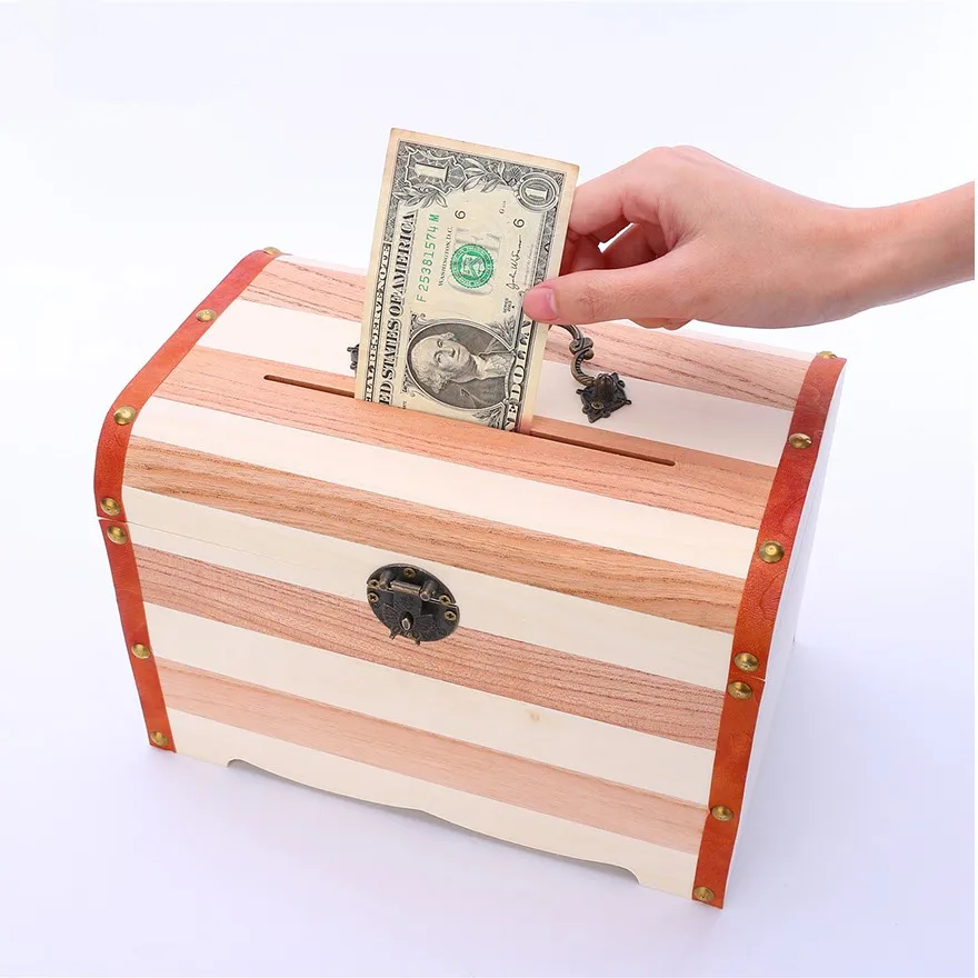 Wooden Box with Lock Money Storage boxes Case Piggy Bank Jewelry Organizer Secret Caja de cosmeticos de almacenamiento
Wooden Box with Lock Money Storage boxes Case Piggy Bank Jewelry Organizer Secret Caja de cosmeticos de almacenamiento