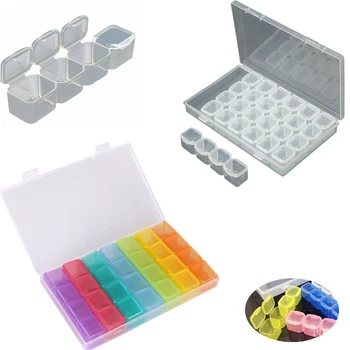 Organize 28 Slots Adjustable Plastic Storage Box Jewelry Clear /7 color Box Case Diamond Embroidery Craft Bead Pill Storage Tool
Organize 28 Slots Adjustable Plastic Storage Box Jewelry Clear /7 color Box Case Diamond Embroidery Craft Bead Pill Storage Tool