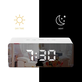 Multifunction LED Mirror Table Lamps Digital Clock Snooze Display Time Night Led Light Desktop LED Alarm Clock Night Light
Multifunction LED Mirror Table Lamps Digital Clock Snooze Display Time Night Led Light Desktop LED Alarm Clock Night Light