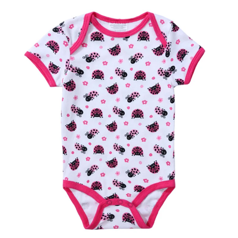 2018 Newly Baby Bodysuits 100% Cotton Infant Body Short Sleeve Clothing Jumpsuit Cartoon Animal Printed Baby Boy Girl Bodysuits (8)