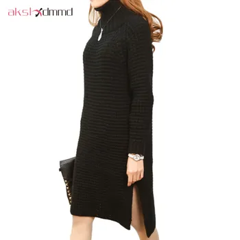 2019 New Spring Loose Turtleneck Sweater Dress Women Pullover Split Dresses Autumn and Winter Mid-long Knitted Dress LH609
2019 New Spring Loose Turtleneck Sweater Dress Women Pullover Split Dresses Autumn and Winter Mid-long Knitted Dress LH609
