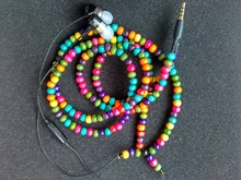 diy colored earphone with mic Wood Beads