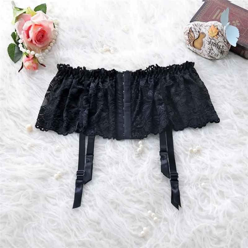 Garters Embroidery Garter Belt Female Suspender Belt for Stocking Women Sexy Lingerie Red Flowers Underwear (4)