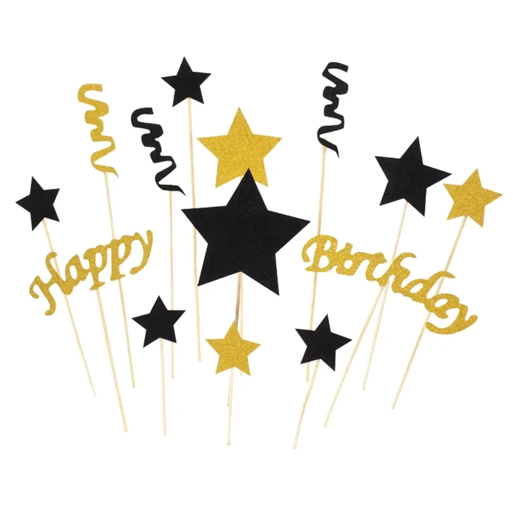 12pcs/set Cake Toppers Glitter Paper Stars Spirals Happy Birthday Cake Decorating Fruit Picks for Birthday Dinner Event Wedding
12pcs/set Cake Toppers Glitter Paper Stars Spirals Happy Birthday Cake Decorating Fruit Picks for Birthday Dinner Event Wedding