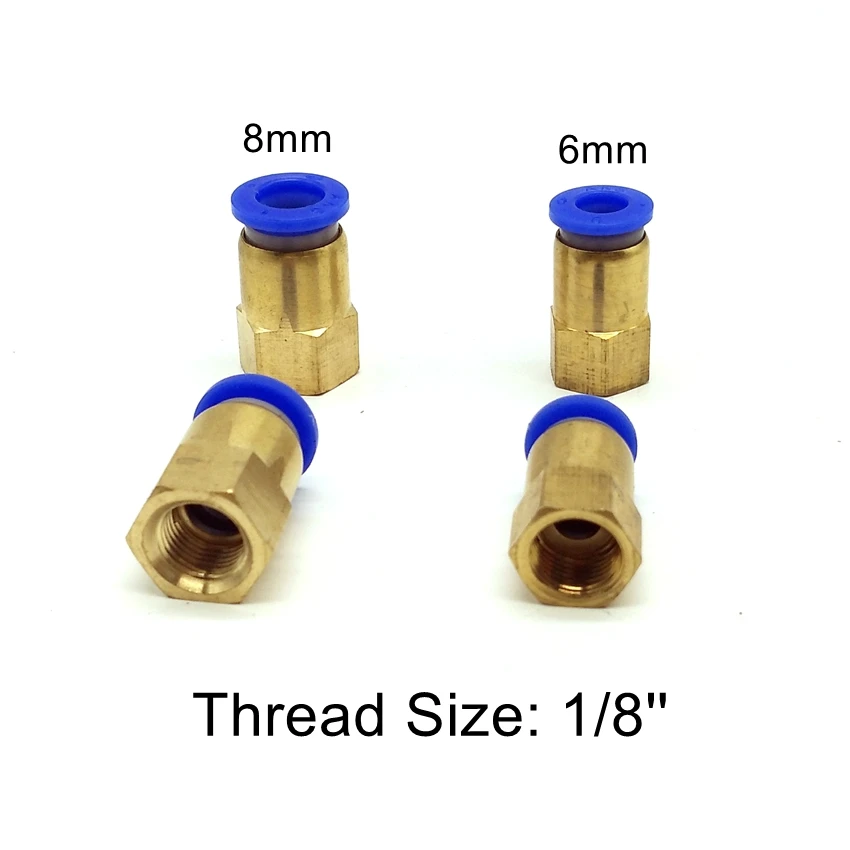 

10pcs/lot 6mm 8mm Tube 1/8'' Internal Thread Pneumatic Fitting Quick Joint Connector PCF6-1 PCF8-1 pipe fitting