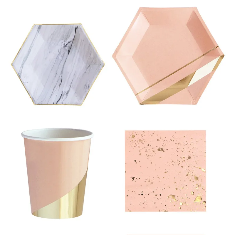 8Pcs Gold Pink Disposable Tableware New Year Party Paper Plates Cups Birthday Party Supplies Plastic Straws Wedding Decoration
8Pcs Gold Pink Disposable Tableware New Year Party Paper Plates Cups Birthday Party Supplies Plastic Straws Wedding Decoration