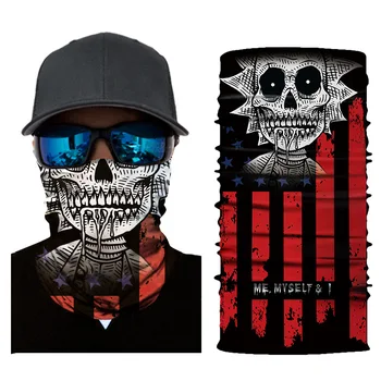 

BJMOTO NEW Scary Skull Masks Skeleton Easter Motorcycle Bicycle Riding Headwear Scarf Half Face Mask Terror Cap Neck Ghost