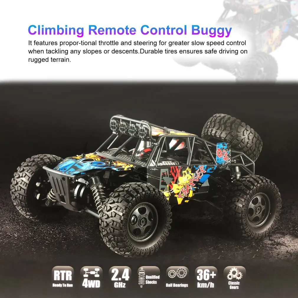 G173 1/16 2.4G 4WD Independent Suspension 40km/h High Speed Racing Car Climbing Remote Control Buggy Road Truck RC Car
G173 1/16 2.4G 4WD Independent Suspension 40km/h High Speed Racing Car Climbing Remote Control Buggy Road Truck RC Car