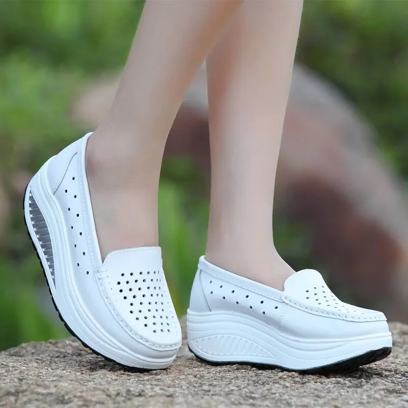 VTOTA Women Platform Loafers Ladies Leather Moccasins White Shoes Slip On Casual Women's Shoes Mesh Comfortable Wedges Sneakers
VTOTA Women Platform Loafers Ladies Leather Moccasins White Shoes Slip On Casual Women's Shoes Mesh Comfortable Wedges Sneakers