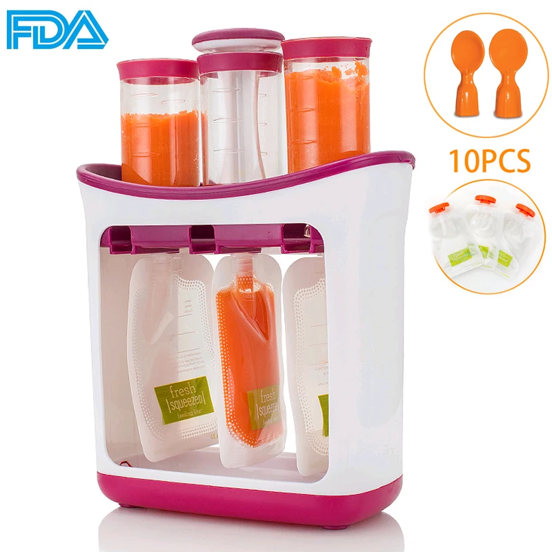 Baby Food Maker Make Organic Food Newborn Fresh Fruit Juice Containers Storage Baby Feeding Maker Squeeze Station With Pouches
Baby Food Maker Make Organic Food Newborn Fresh Fruit Juice Containers Storage Baby Feeding Maker Squeeze Station With Pouches