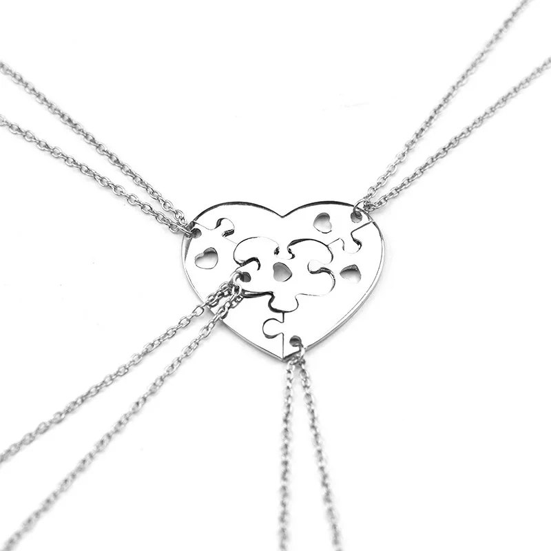 Silver Broken Heart Necklace 4 pc/set Women Friendship Necklaces Collier Sautoir Long Chain Fashion Jewelry
Silver Broken Heart Necklace 4 pc/set Women Friendship Necklaces Collier Sautoir Long Chain Fashion Jewelry