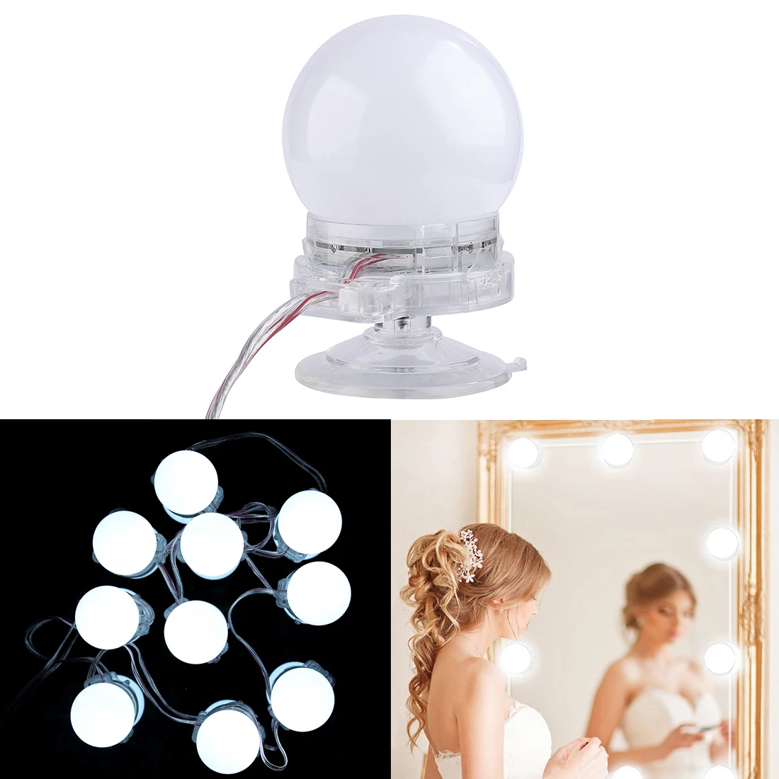Iguardor Rounded Dimmable String Lights Vanity Mirror Dressing Lights Kit with 10 LED Bulbs Cosmetic Makeup Mirror US Plug Kit
Iguardor Rounded Dimmable String Lights Vanity Mirror Dressing Lights Kit with 10 LED Bulbs Cosmetic Makeup Mirror US Plug Kit