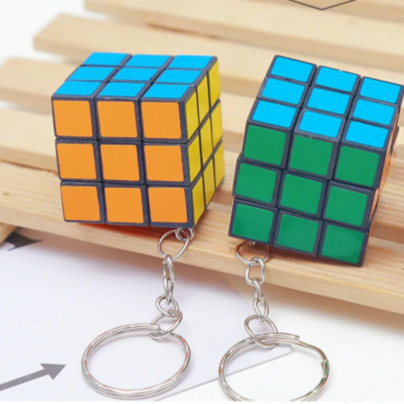 

3cm Mini Little Keychain Magic Cube Anti-stress Toys Puzzles Speed Cube Puzzle 3x3x3 Cube Educational Key Chain Toys For Kids