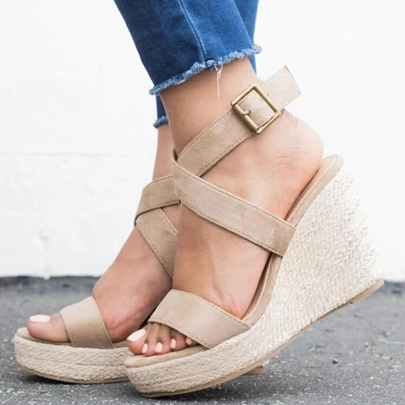 Puimentiua 2019 New Ladies Shoes Woman Fashion Wedge Summer Sandals Pumps Cross-tied High Heels Platform Zapatos Mujer Sandals
Puimentiua 2019 New Ladies Shoes Woman Fashion Wedge Summer Sandals Pumps Cross-tied High Heels Platform Zapatos Mujer Sandals
