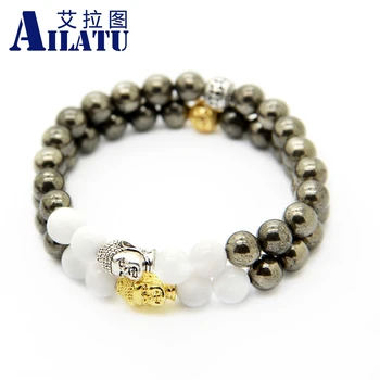 Ailatu Wholesale New Design Summer High Quality Copper Ore Stone Beads Religion Buddha Yoga Bracelets Jewelry
Ailatu Wholesale New Design Summer High Quality Copper Ore Stone Beads Religion Buddha Yoga Bracelets Jewelry