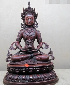 xd 002641 Tibet Fane 100% Pure purple Red Bronze exquisite Carved Amitayus Buddha Statue 
xd 002641 Tibet Fane 100% Pure purple Red Bronze exquisite Carved Amitayus Buddha Statue