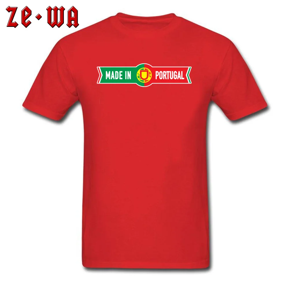Made in Portugal Summer Fall 100% Cotton Fabric Crewneck Tops & Tees Short Sleeve Summer Tshirts Wholesale Summer T-shirts Made in Portugal red