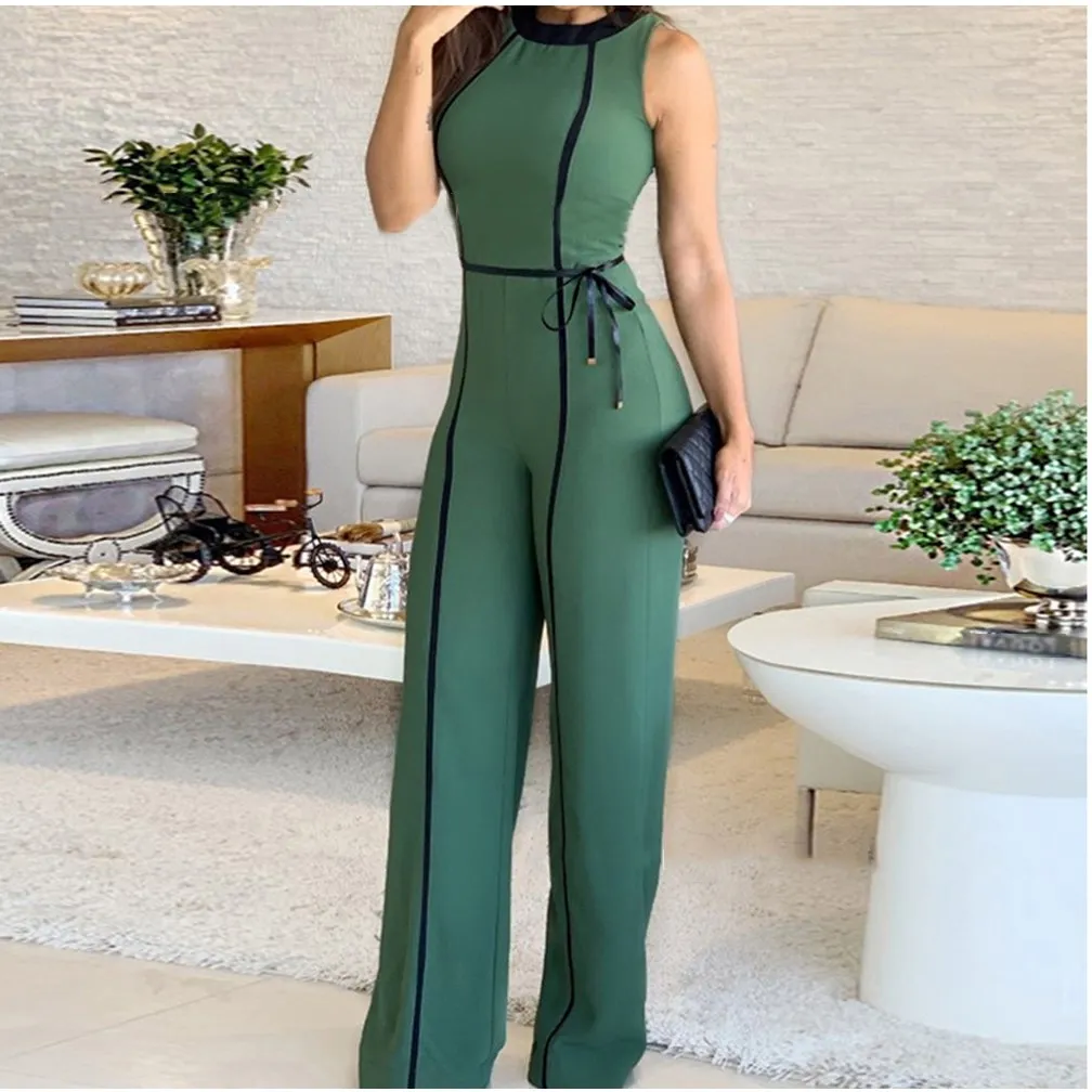 Women Slim Wide Leg Jumpsuit Sashes Sexy Office Lady Partylong Romper Vintage O Neck Plaid Print Romper
Women Slim Wide Leg Jumpsuit Sashes Sexy Office Lady Partylong Romper Vintage O Neck Plaid Print Romper