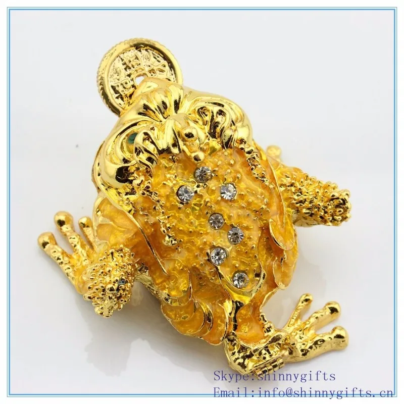 2014 Manufacture enamel toad shaped metal plate for magnet handmade trinket box metal jewelry box (4)