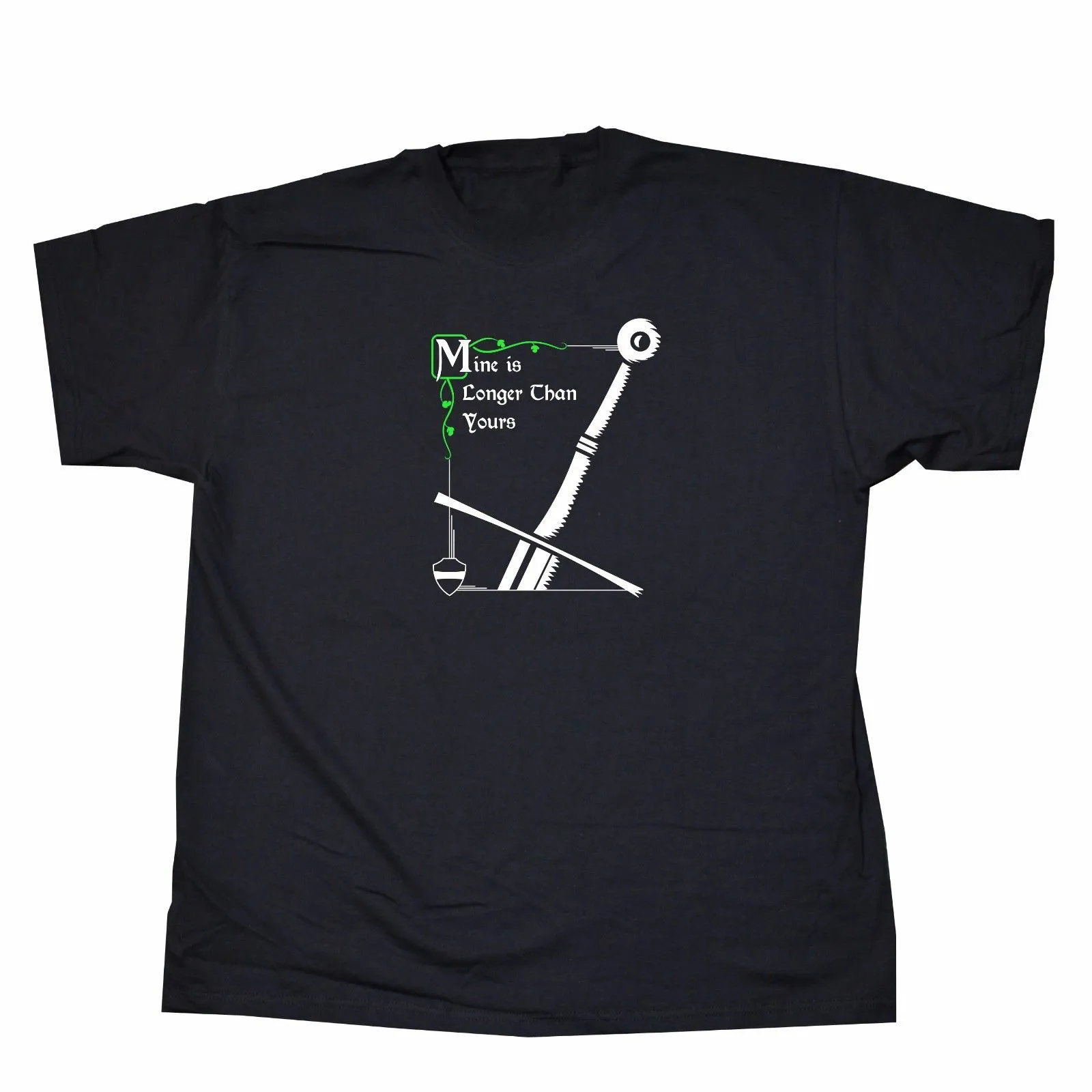 Trendy Creative Funny Design Long Sword Medieval Design T-Shirt Mine is Longer Than Yours Men's Short Sleeve T-shirts size S-3XL
Trendy Creative Funny Design Long Sword Medieval Design T-Shirt Mine is Longer Than Yours Men's Short Sleeve T-shirts size S-3XL