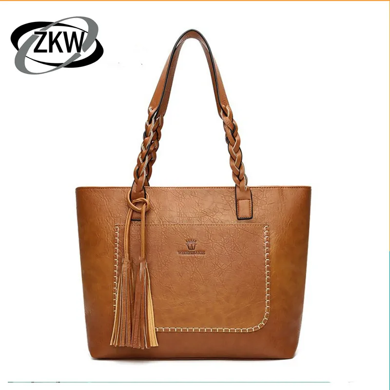 Free Shipping ZKW 2019 Women's Design Casual Soft Handbag Female Fashion Tassel Bags Tetro Single Shoulder Bags
Free Shipping ZKW 2019 Women's Design Casual Soft Handbag Female Fashion Tassel Bags Tetro Single Shoulder Bags