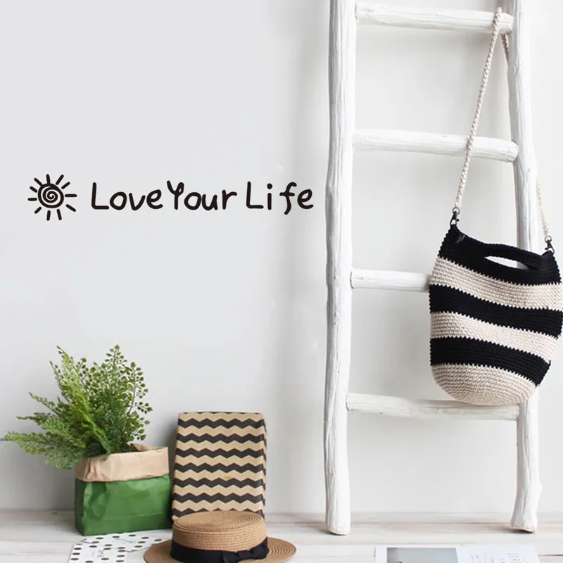 Love Your Life Wall Sticker Bedroom living room decoration English Proverbs Stickers wallpaper Removable Mural
Love Your Life Wall Sticker Bedroom living room decoration English Proverbs Stickers wallpaper Removable Mural