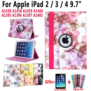 360 Degree Rotating Leather Smart Case Cover for iPad 2 3 4 iPad2 iPad3 iPad4 9.7 A1460 A1458 A1459 A1430 A1395 A1396 +Film+Pen 
360 Degree Rotating Leather Smart Case Cover for iPad 2 3 4 iPad2 iPad3 iPad4 9.7 A1460 A1458 A1459 A1430 A1395 A1396 +Film+Pen