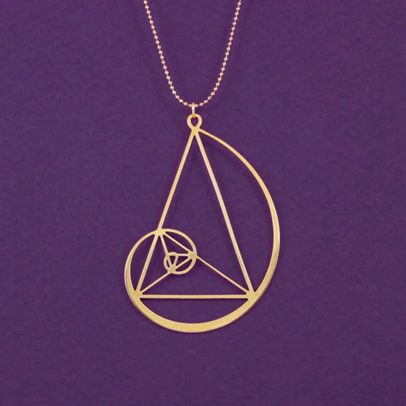 Wholesale Golden spiral with golden triangle necklace Fibonacci pendant golden ratio free ship 12pcs/lot
Wholesale Golden spiral with golden triangle necklace Fibonacci pendant golden ratio free ship 12pcs/lot