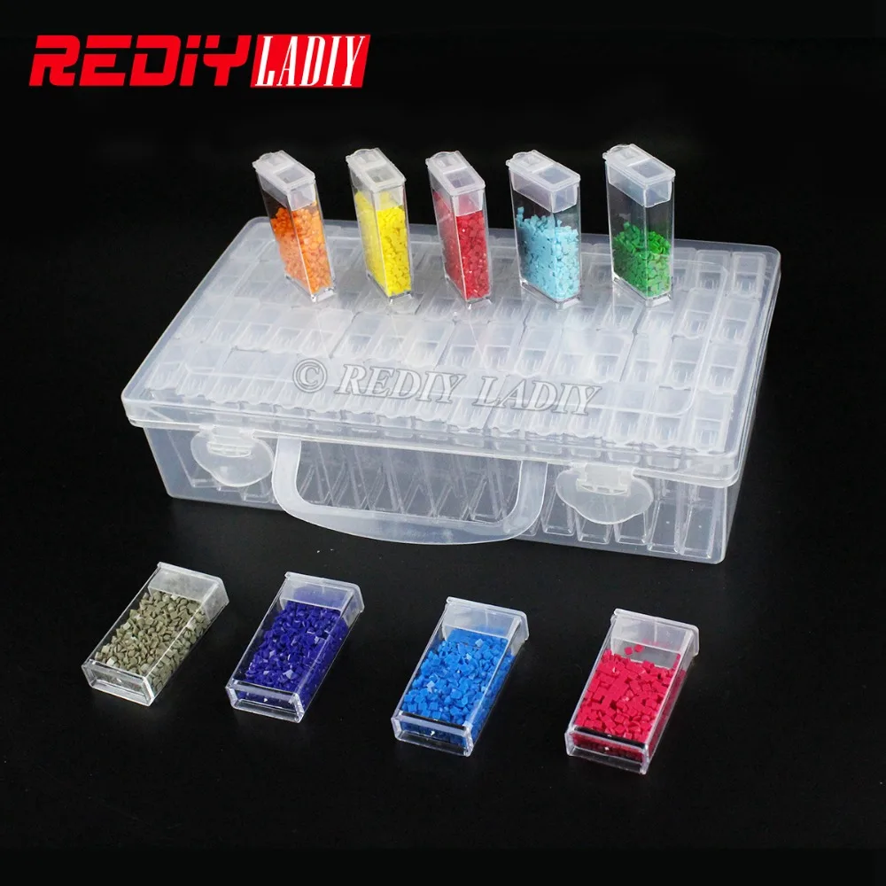 64PCS Box New Diamond Embroidery Tool Diamond Painting Mosaic Crafts Transparent Plastic Storage Box Jewelry Drill Storage Box
64PCS Box New Diamond Embroidery Tool Diamond Painting Mosaic Crafts Transparent Plastic Storage Box Jewelry Drill Storage Box