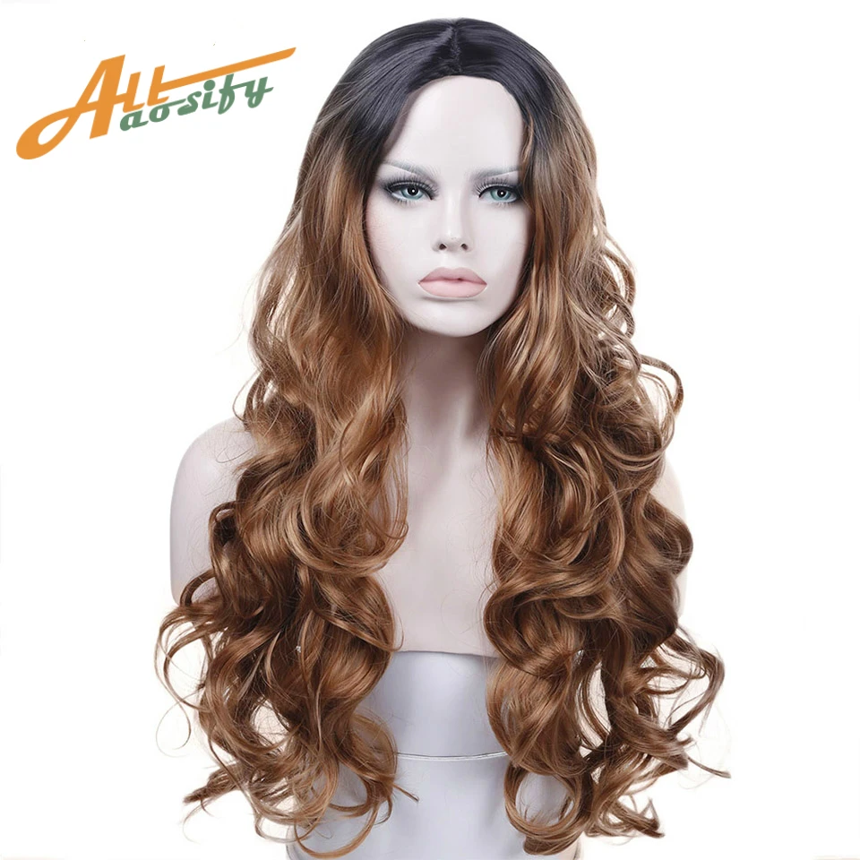 Omber Black Brown Wig Long Wavy Hair Costume Party Heat Resistant Synthetic Hair Cosplay Wig for Women Allaosify
Omber Black Brown Wig Long Wavy Hair Costume Party Heat Resistant Synthetic Hair Cosplay Wig for Women Allaosify