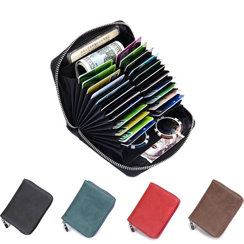 eTya Women Credit Card Holder Wallet Genuine Leather Black Blue Red Unisex Men Zipper Business Bank Bus ID Card Purse Case
eTya Women Credit Card Holder Wallet Genuine Leather Black Blue Red Unisex Men Zipper Business Bank Bus ID Card Purse Case