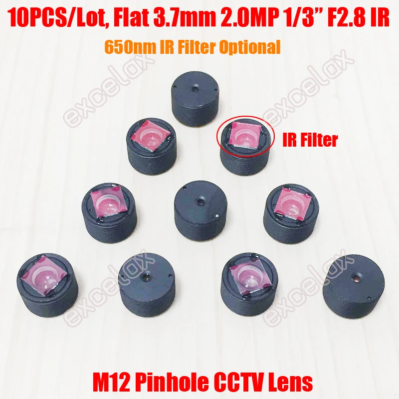 10PCS/Lot 2MP 1/3" 3.7mm F2.8 IR Flat Cylindrical Pinhole CCTV Board Lens M12 Mount for 960P 2 Megapixel HD Analog IP Camera
10PCS/Lot 2MP 1/3" 3.7mm F2.8 IR Flat Cylindrical Pinhole CCTV Board Lens M12 Mount for 960P 2 Megapixel HD Analog IP Camera